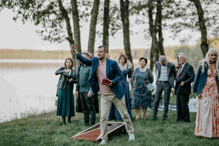 Cornhole nuoma. Margas miškas Kukurūzų futbolas