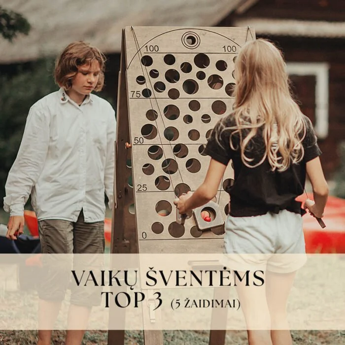 Lauko žaidimai vaikų šventėms TOP3