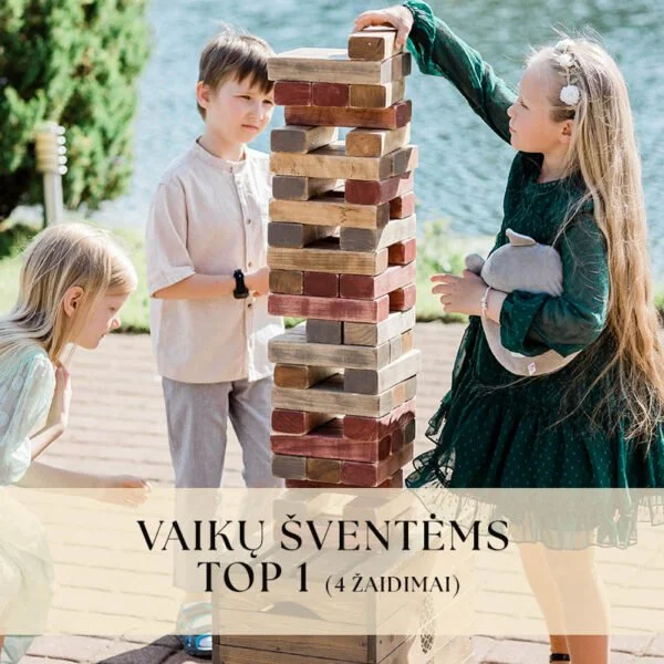 Vaikų šventėms 4 lauko žaidimai nuoma TOP1