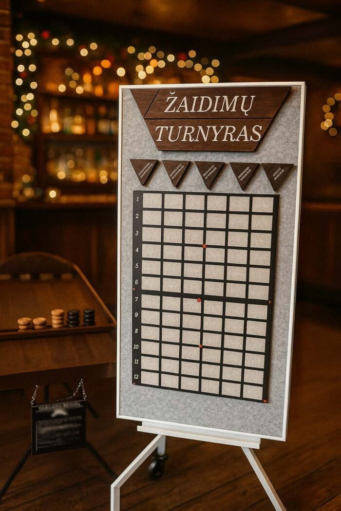 Margas miskas kaledinis zaidimu turnyras - turnyrine lenta