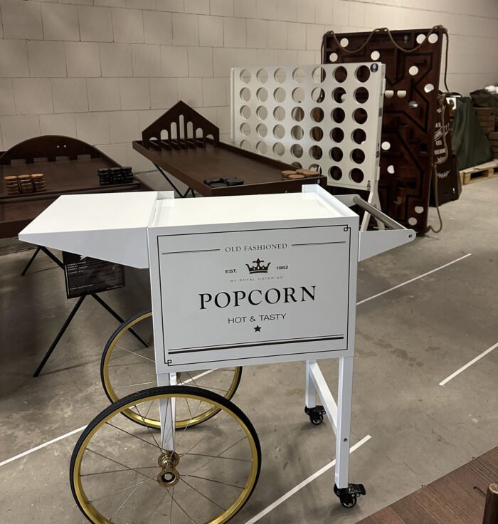 Popkornų aparatas su ratukais. Nuoma Lietuvoje